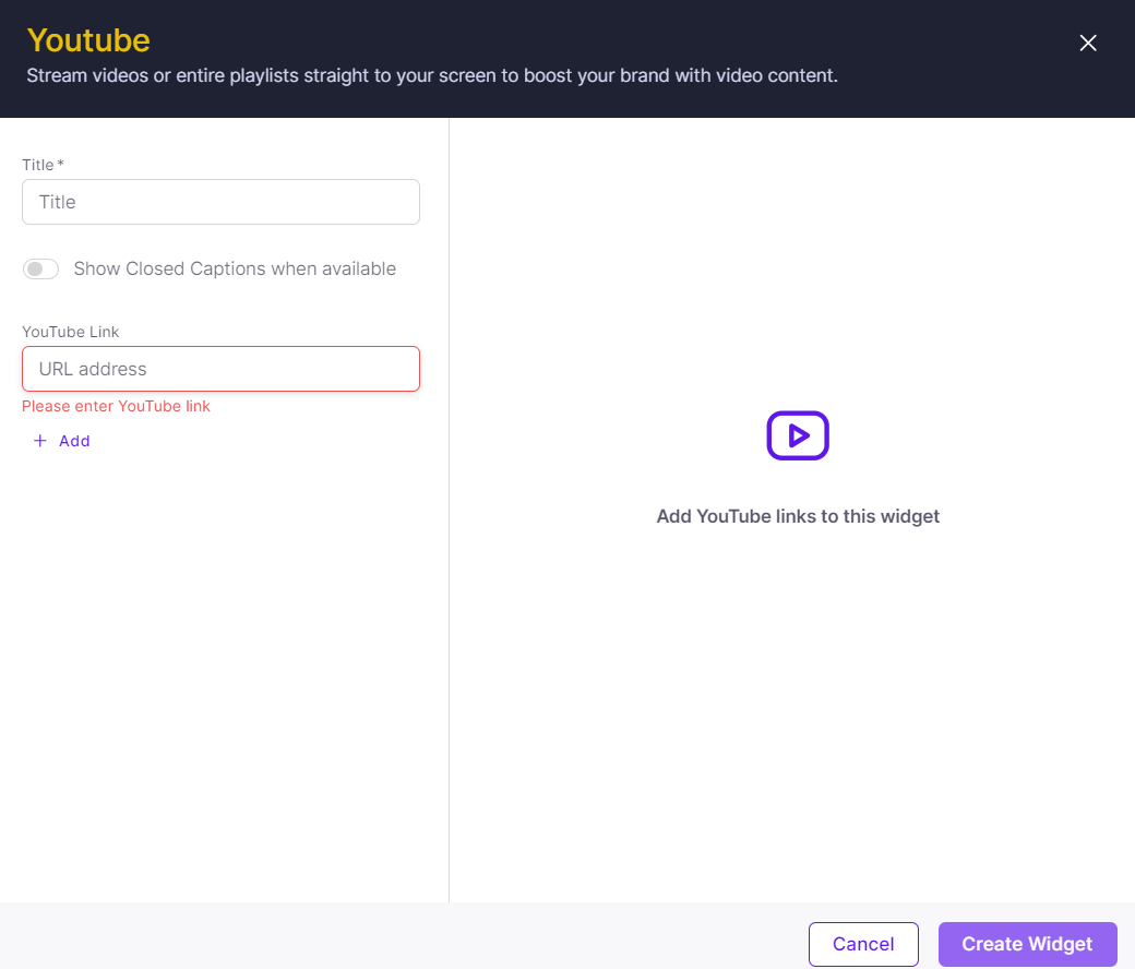 How to add your widget to a playlist